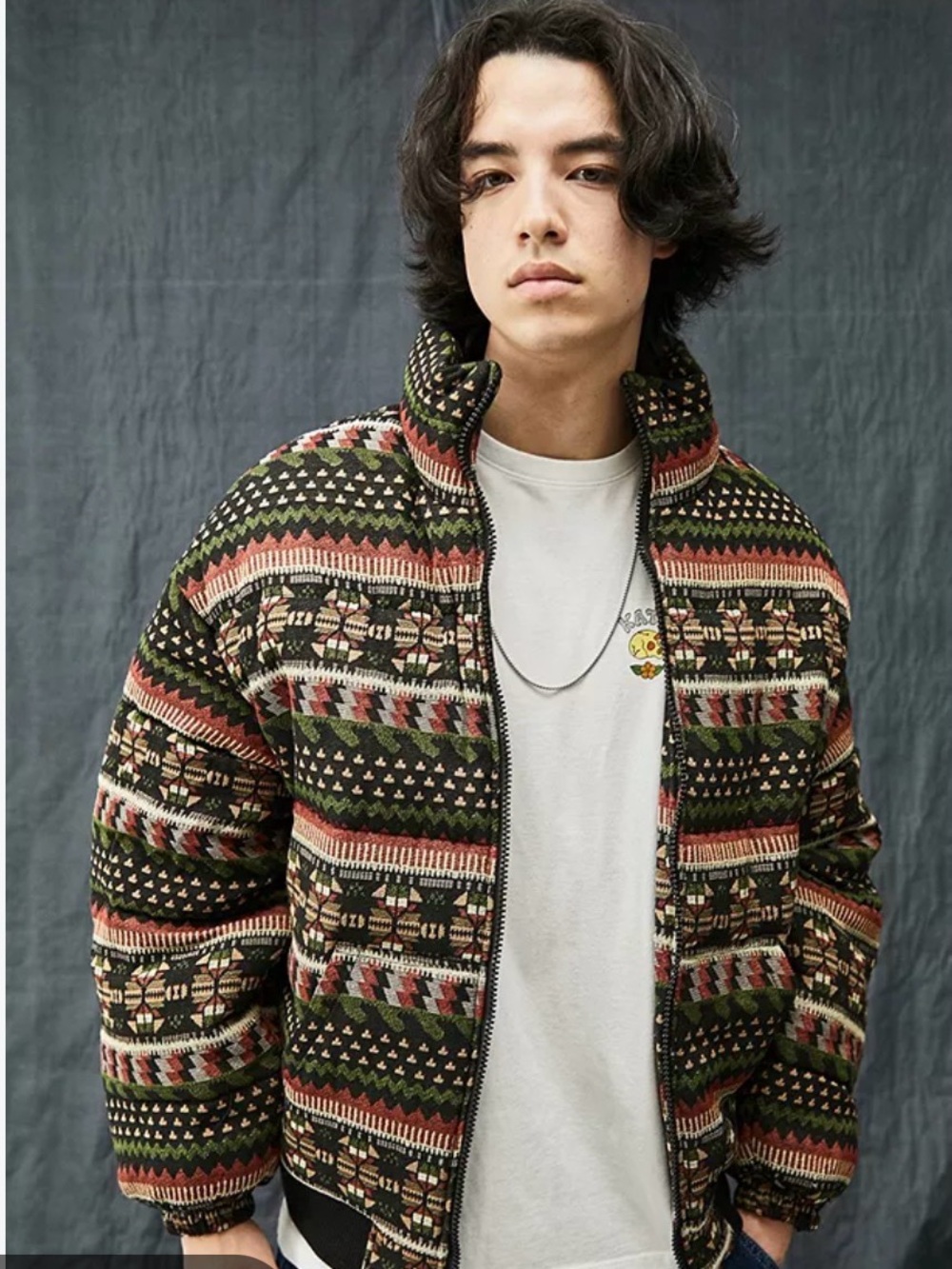 Urban Outfitters Nomad Tapestry Boho Hipster Puffer Jacket Men’s XL